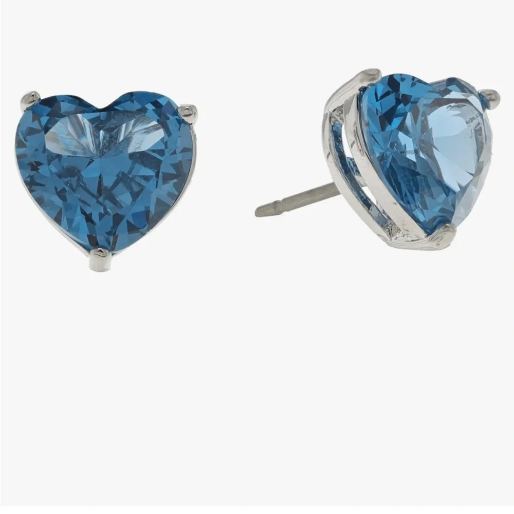 - Kate Spade NWOT my love CZ heart stud earrings